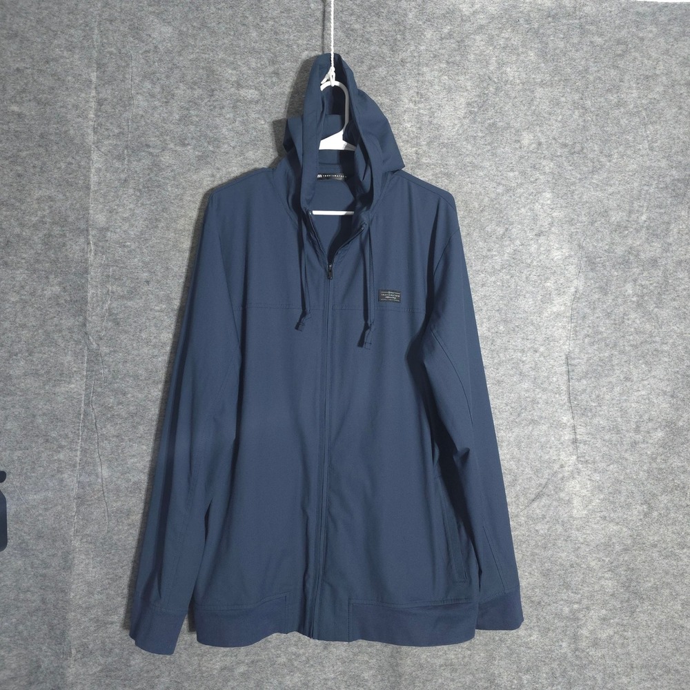 TravisMathew Zip Hoodie Mens XL Blue 1MAA183 Performance Stretch Tech Jacket